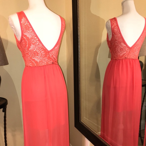 CORAL MAXI DRESS - Picture 6 of 6
